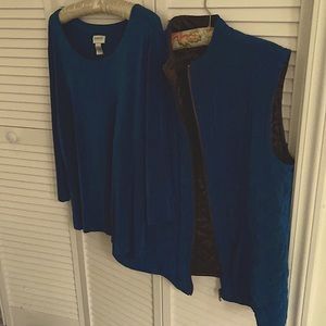 Chico’s two piece vest and top size 3